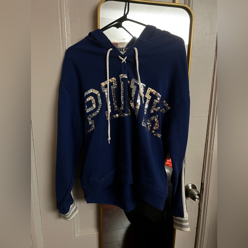 PINK sequin hoodie